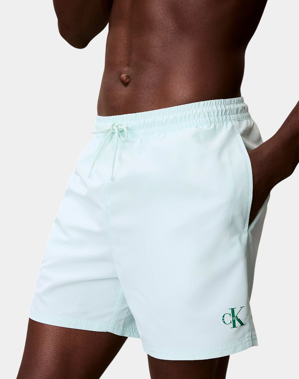 Calvin Klein Jeans Medium Drawstring Waistband Ανδρας Ρουχα Μαγιο Σορτς Mintgreen Συνθετικο Lv00N61045 3Q5