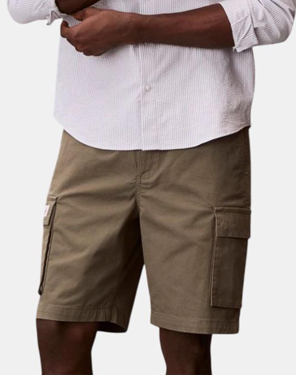 Calvin Klein Jeans 9" Cotton Pull On Cargo Short Ανδρας Ρουχα Σορτς | Βερμουδες Cargo Olive Βαμβακι,Με Ελασταν Lv04rb618g Ldy - Koolfly