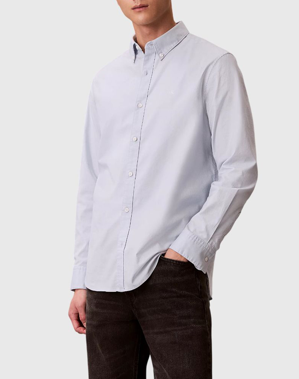 Calvin Klein Jeans Ls Solid Oxford Classic Shirt Ανδρας Ρουχα Πουκαμισα Lightblue Βαμβακι,Με Ελασταν Lv140em125 Ciq - Koolfly