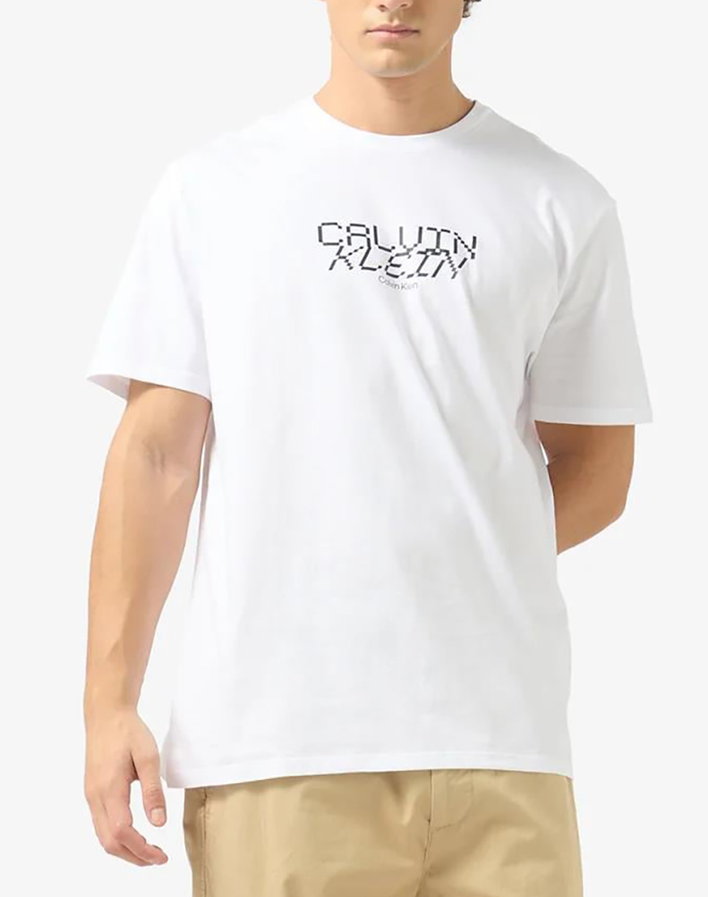 Calvin Klein Jeans Ss 30S Whsl Sp Calvin Futura Gra Ανδρας Ρουχα Μπλουζες T Shirt White Βαμβακι Lv14Re818G Yaa