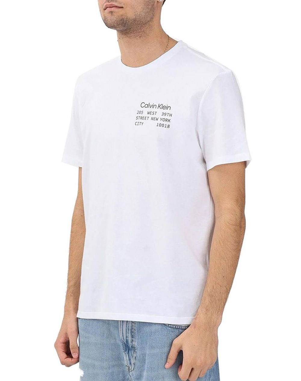 Calvin Klein Jeans Ss 30S Whsl Ckj Ck Box Graphic T Ανδρας Ρουχα Μπλουζες T Shirt White Βαμβακι Lv14re830g Yaa - Koolfly