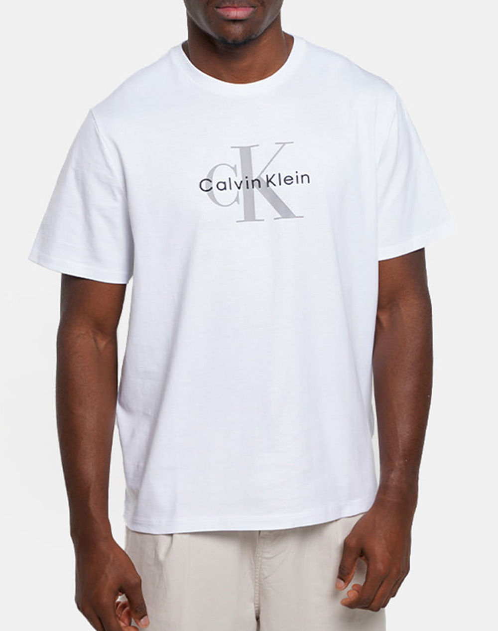Calvin Klein Jeans Ss 30S Micro Monologo Graphic Te Ανδρας Ρουχα Μπλουζες T Shirt White Βαμβακι Lv04rb866g Yaa - Koolfly
