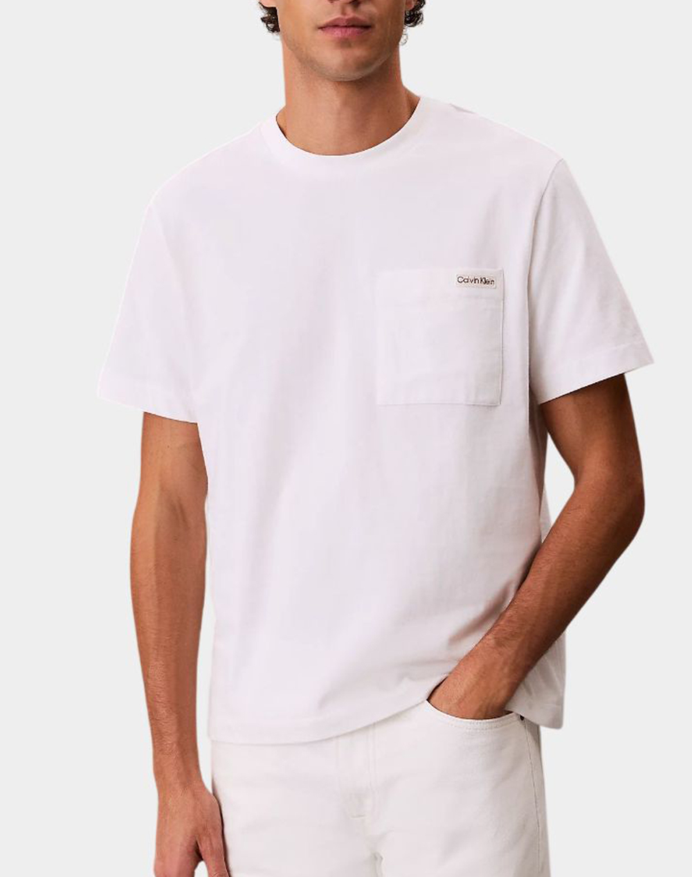 Calvin Klein Jeans Ss 20S Jersey Easy Coin Pocket T Ανδρας Ρουχα Μπλουζες T Shirt White Βαμβακι Lv04Rf280G Yaf