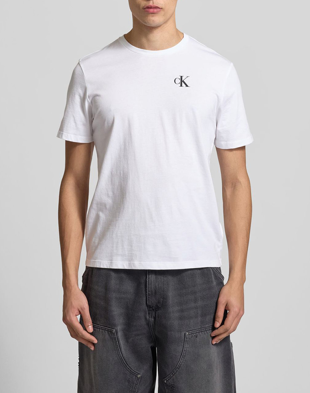 Calvin Klein Jeans Ss 30S Classic Back Monologo Tee Ανδρας Ρουχα Μπλουζες T Shirt White Βαμβακι Lv14Rf852G Yaf
