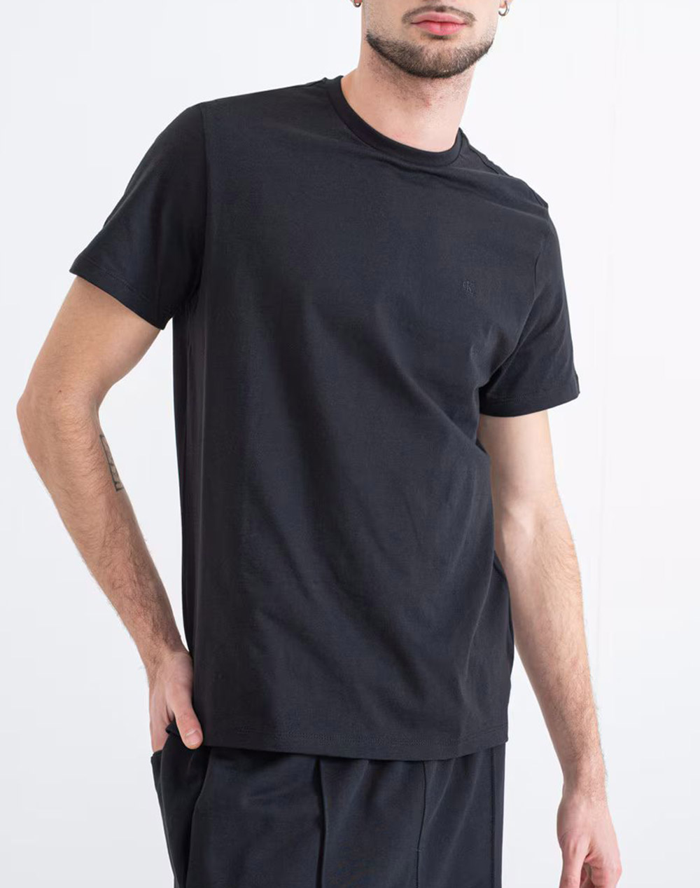 Calvin Klein Ss Classic Monogram Tee Ανδρας Ρουχα Μπλουζες T Shirt Black Βαμβακι Lv04rd254g Ub1 - Koolfly