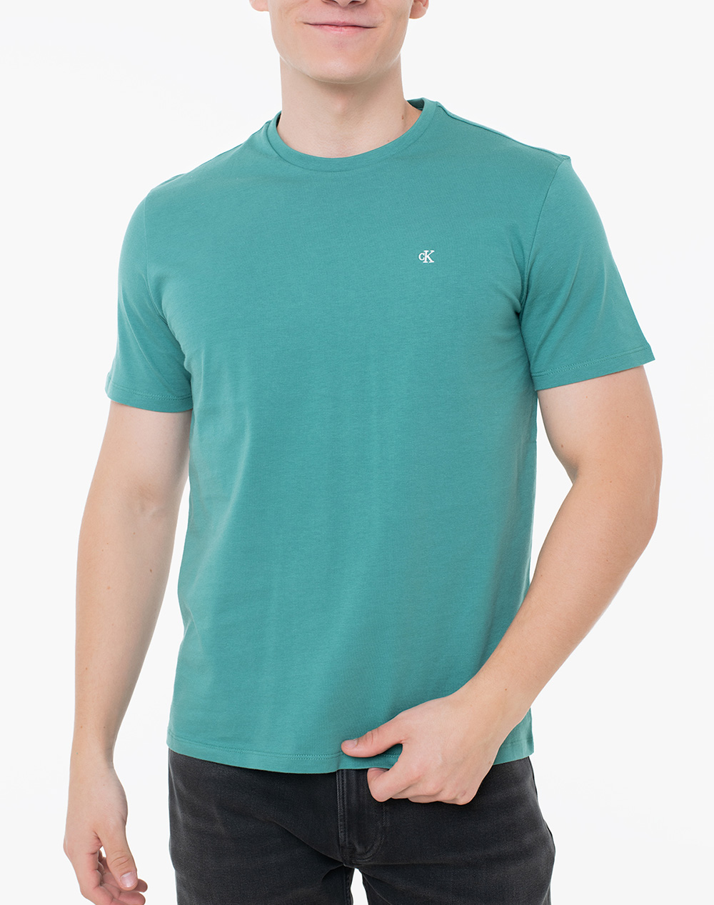 Calvin Klein Ss Classic Monogram Tee Ανδρας Ρουχα Μπλουζες T Shirt Green Βαμβακι Lv04rd254g Vfl - Koolfly