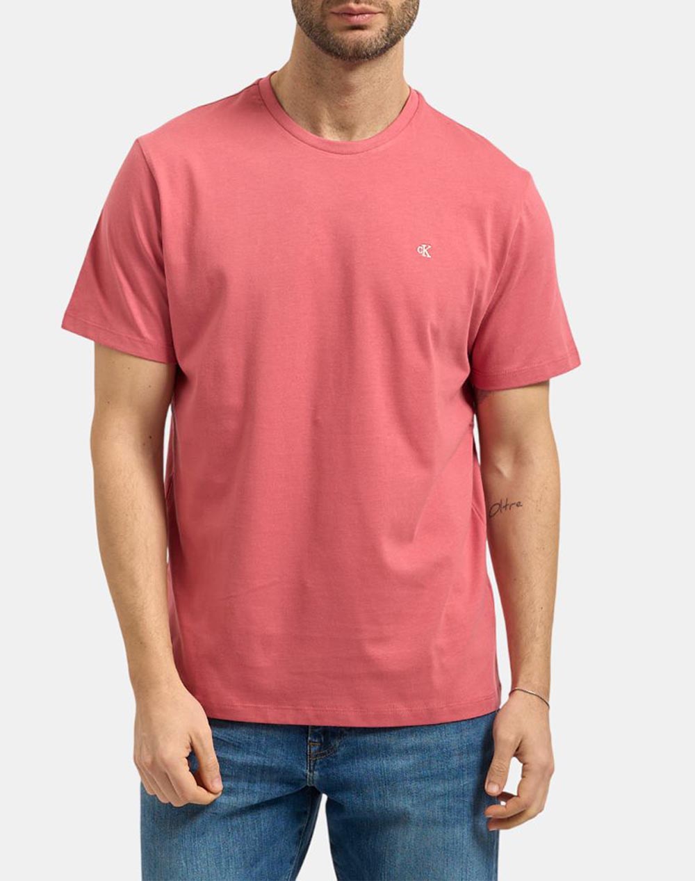 Calvin Klein Ss Classic Monogram Tee Ανδρας Ρουχα Μπλουζες T Shirt Pink Βαμβακι Lv04Rd254G Tjg