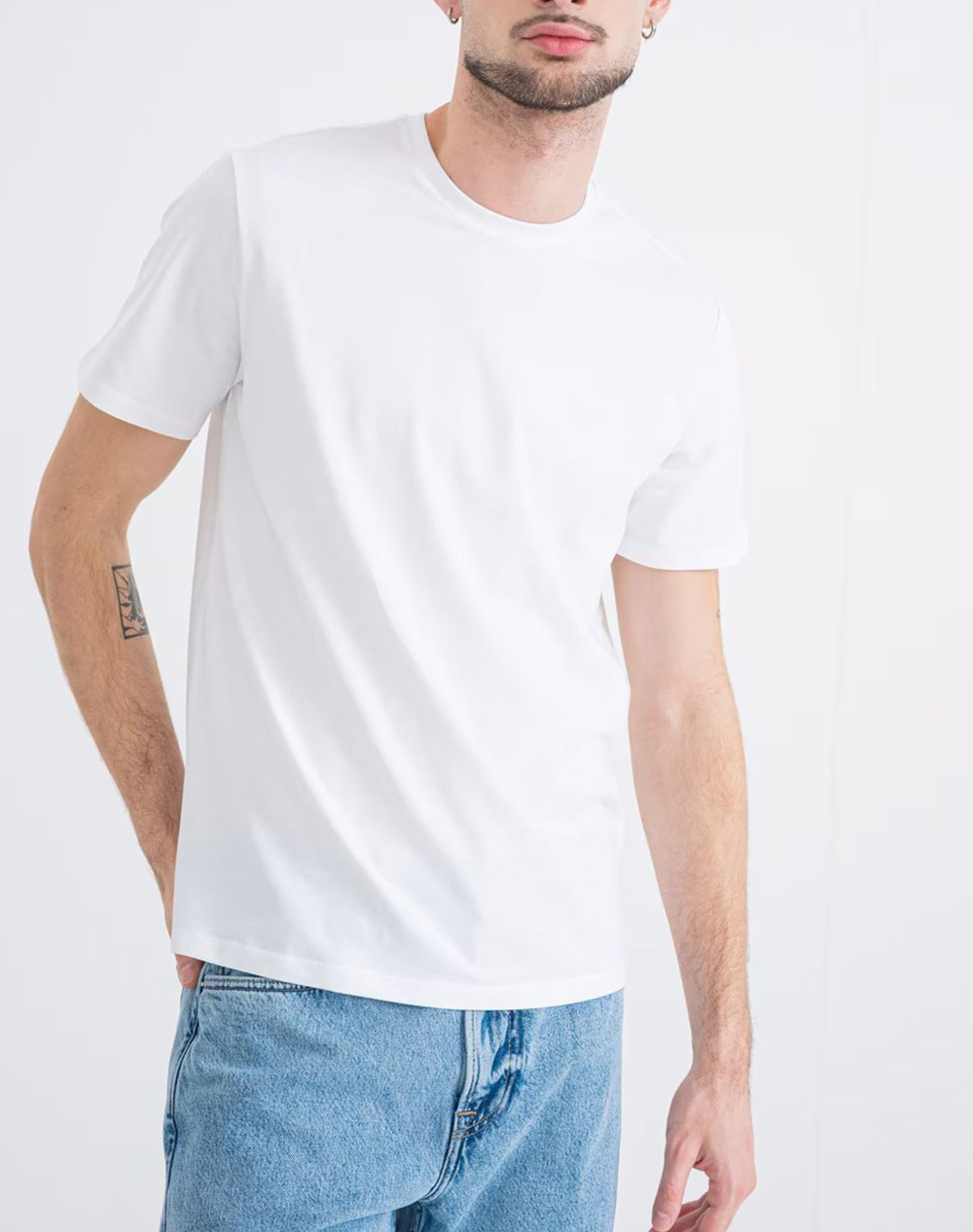 Calvin Klein Ss Classic Monogram Tee Ανδρας Ρουχα Μπλουζες T Shirt White Βαμβακι Lv04rd254g Yaf - Koolfly