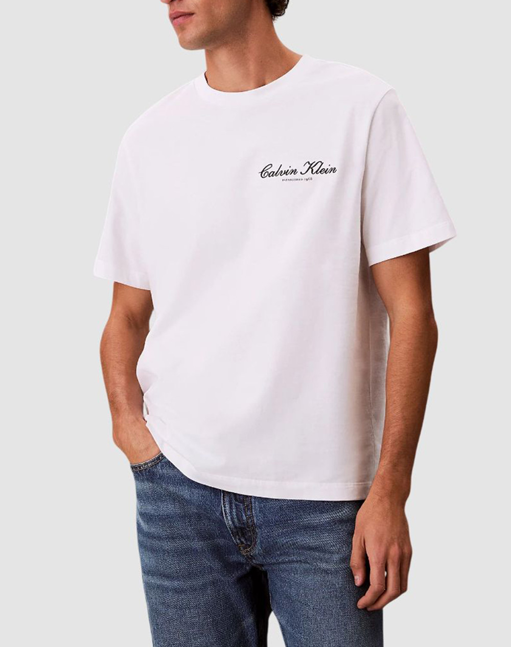 Calvin Klein Jeans 20S March Graphic Seasonal Fashi Ανδρας Ρουχα Μπλουζες T Shirt White Βαμβακι Lv04Rf822G Yaf
