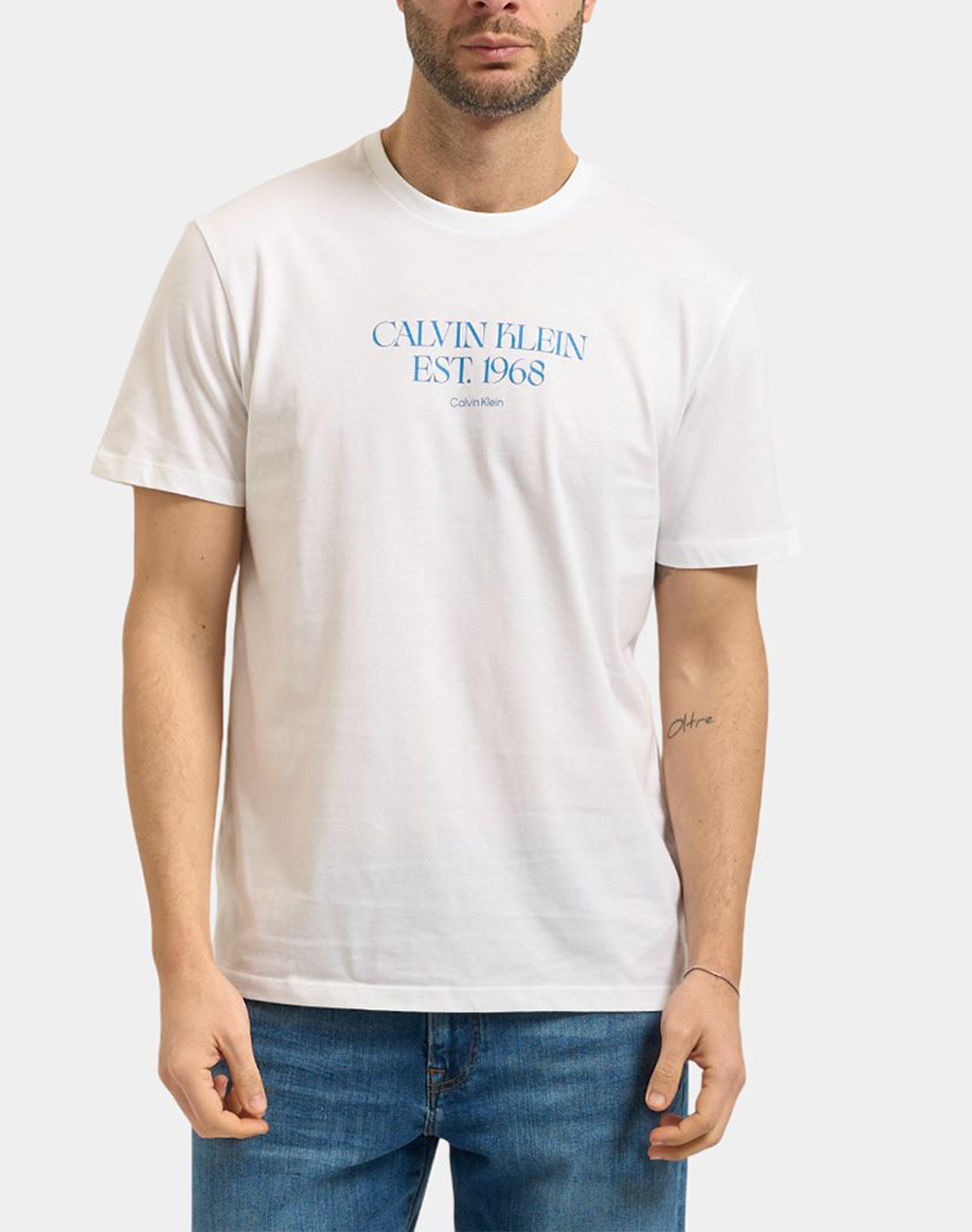 Calvin Klein Jeans 30S Eu Wholesale Jeans Graphics Ανδρας Ρουχα Μπλουζες T Shirt White Βαμβακι Lv14Rf804G Yaf