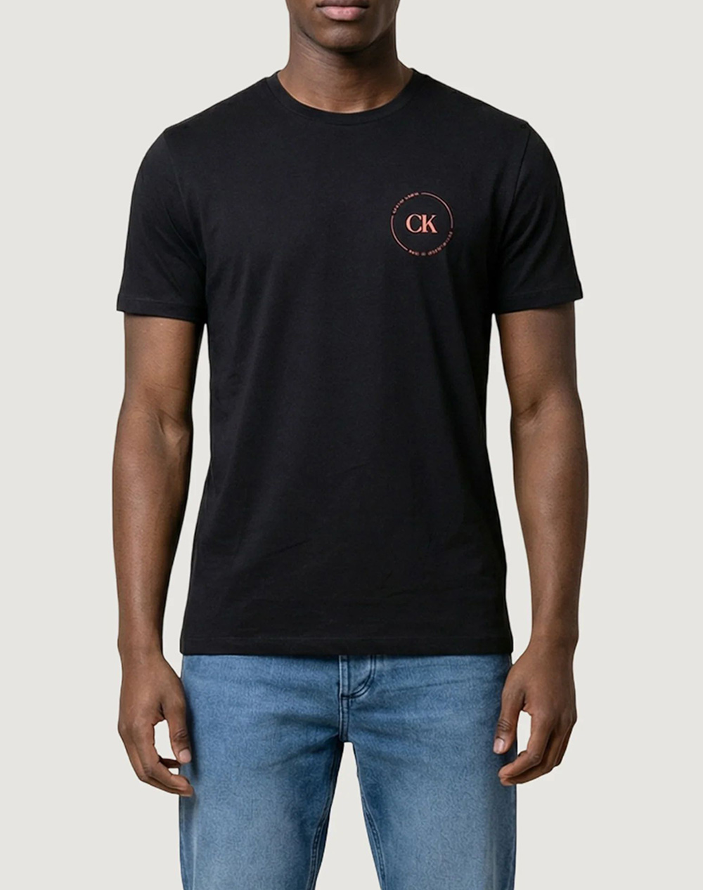 Calvin Klein Ejans 30S Eu Wholesale Jeans Graphics Ανδρας Ρουχα Μπλουζες T Shirt Black Βαμβακι Lv04Rf801G Ub1
