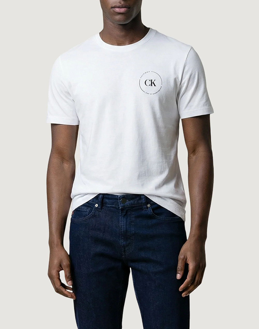 Calvin Klein Ejans 30S Eu Wholesale Jeans Graphics Ανδρας Ρουχα Μπλουζες T Shirt White Βαμβακι Lv04Rf801G Yaf