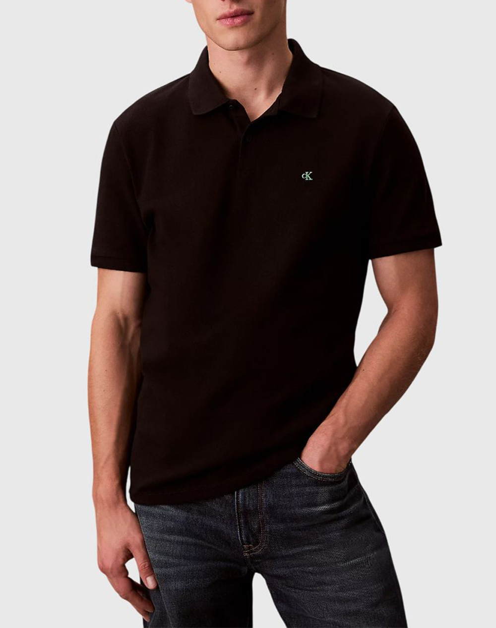 Calvin Klein Jeans Ss Casual Pique Classic Polo Ανδρας Ρουχα Μπλουζες Polo Black Βαμβακι Lv040em269 Ub1 - Koolfly