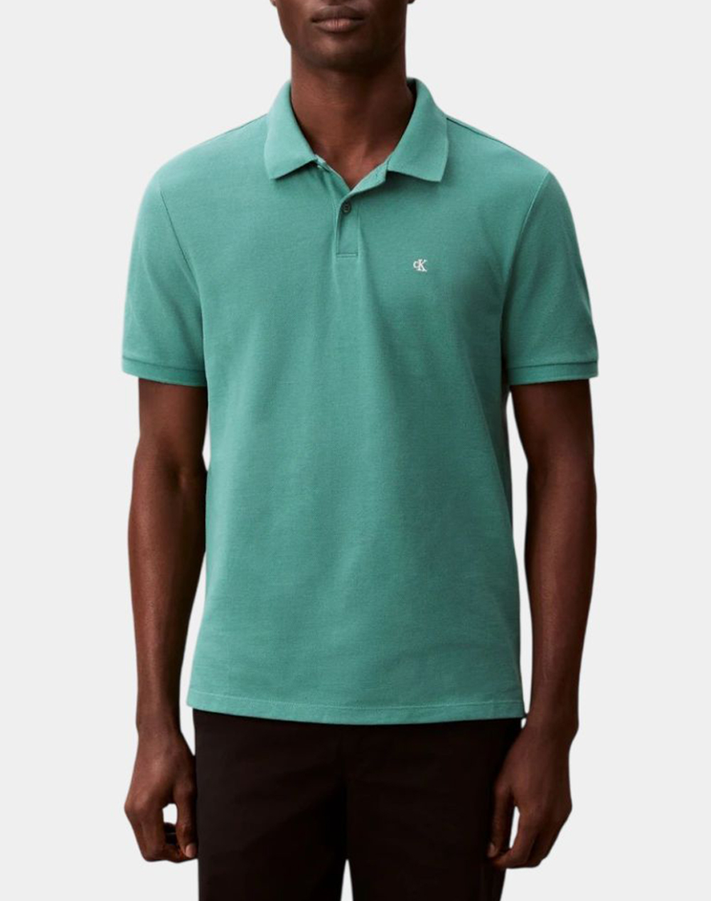 Calvin Klein Jeans Ss Casual Pique Classic Polo Ανδρας Ρουχα Μπλουζες Polo Petrol Βαμβακι Lv040Em269 Vfl