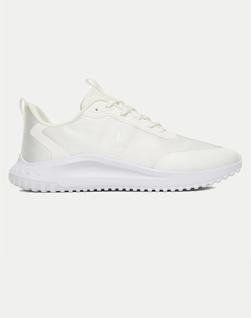 Calvin Klein Jeans Eva Runner Lace Up Mat Mix Ανδρας Αθλητικα Παπουτσια Παπουτσια Totalwhite Υφασμα Ym0Ym01442 0K4