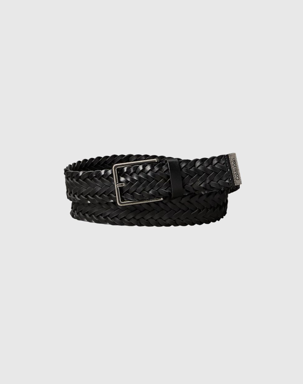 Calvin Klein Jeans Warmth Buckle Woven 35Mm Fixed Ανδρας Αξεσουαρ Ζωνες Black Δερμα Lv04D7061G V8L