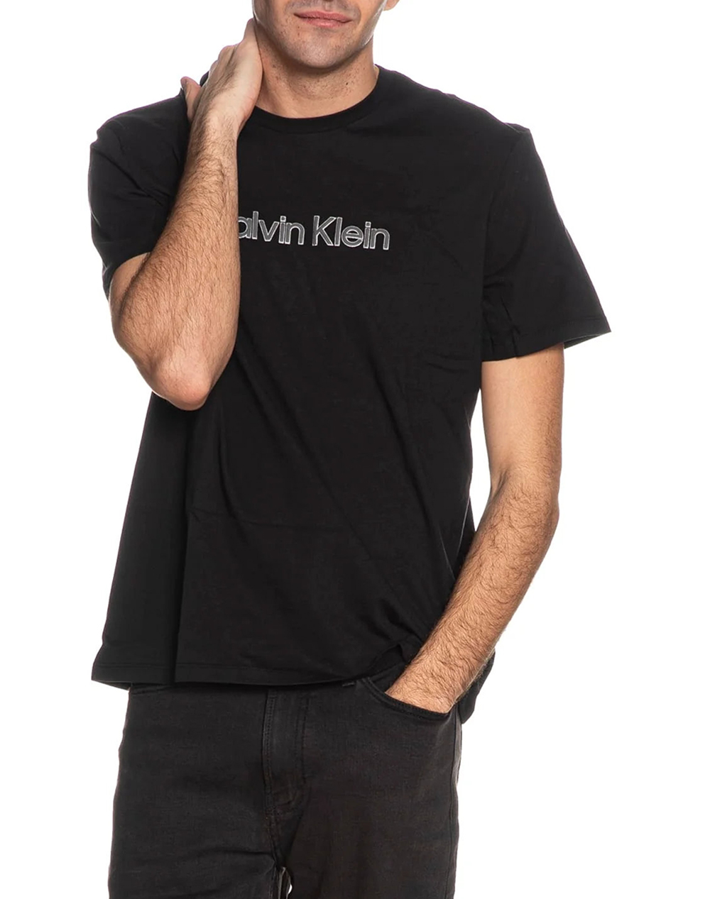 Calvin Klein 30S Eu Wholesale Sportswear Grap Ανδρας Ρουχα Μπλουζες T Shirt Black Βαμβακι Lv04Lf809G Ub1