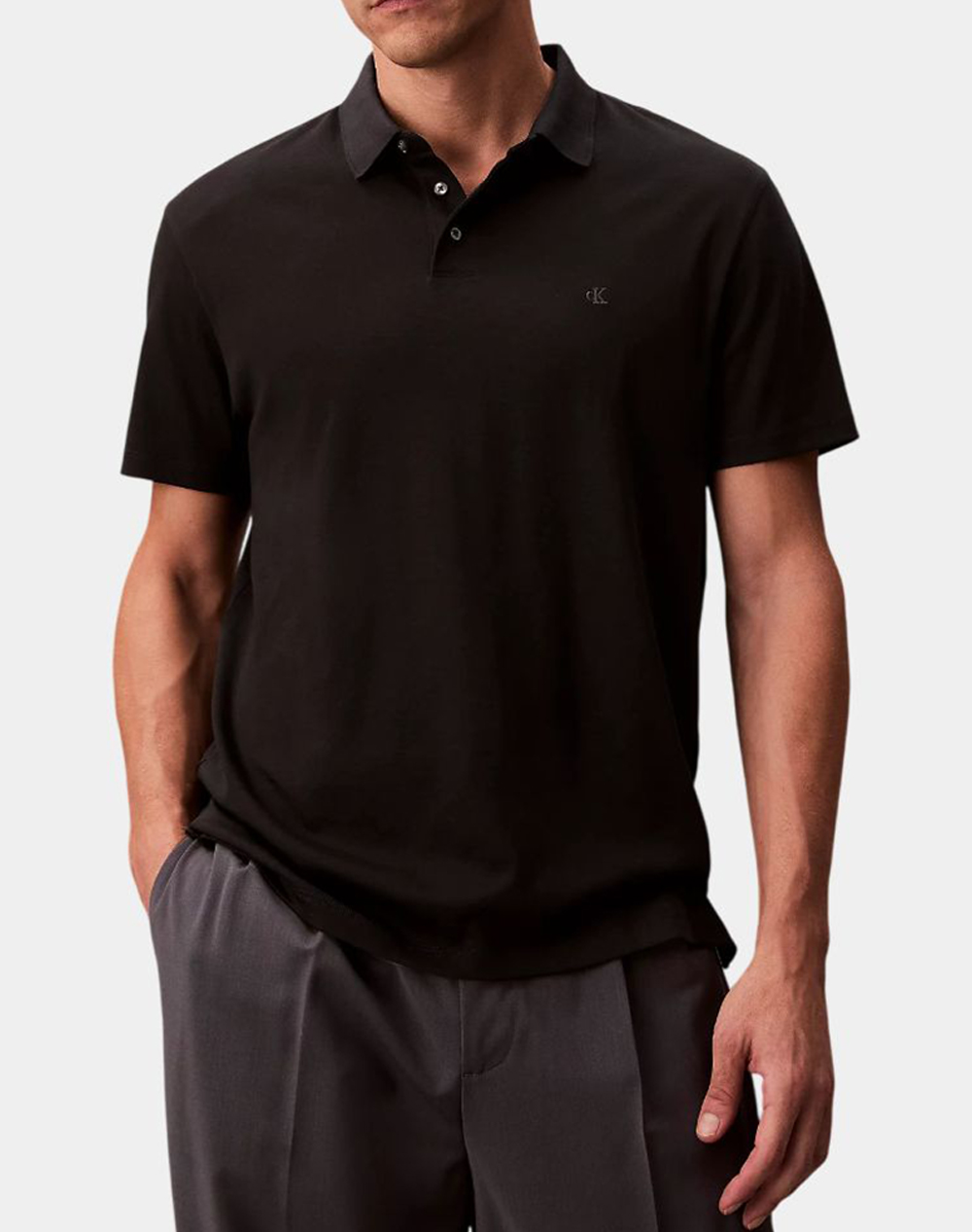 Calvin Klein Ss Supima Chest Emb Polo Ανδρας Ρουχα Μπλουζες Polo Black Βαμβακι Lv04lb276g Ub1 - Koolfly