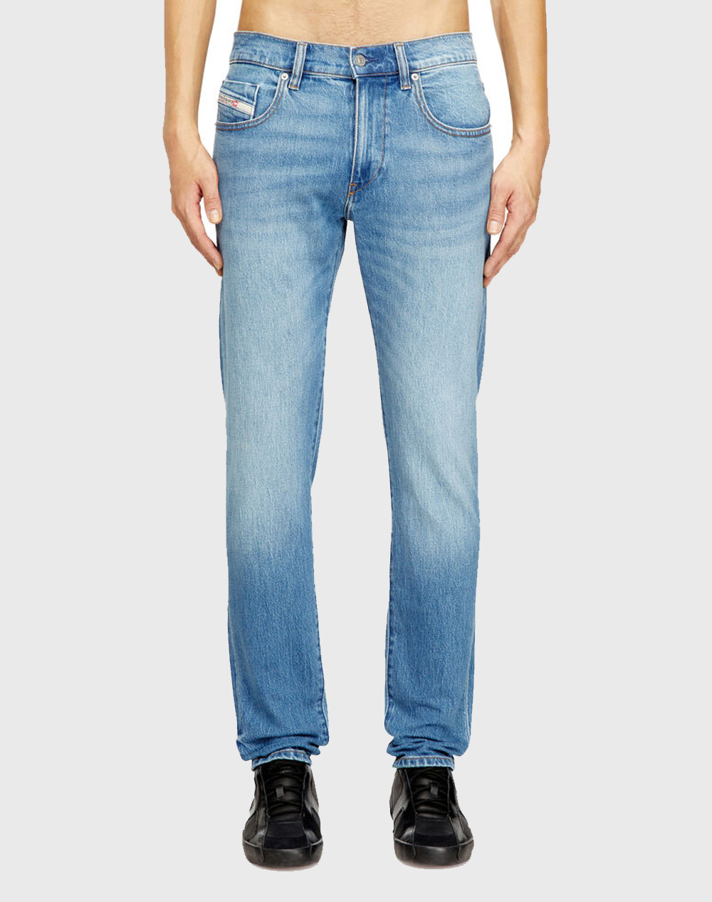 Diesel 2019 D Strukt L.32 Trousers Ανδρας Ρουχα Παντελονια Jeans Denimlightblue Βαμβακιμε Ελασταν A035580Adbk 01