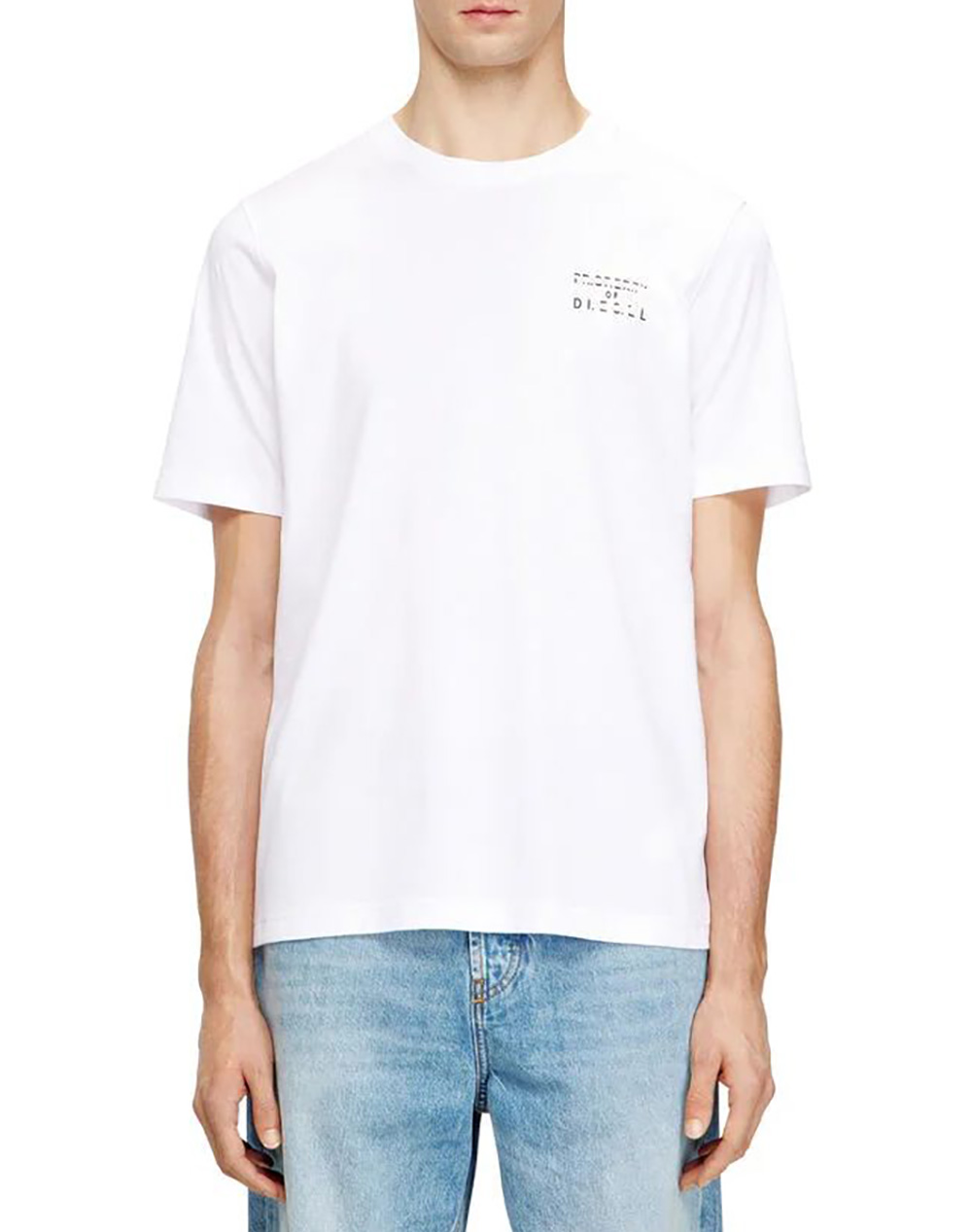 Diesel T Adjust V5 T Shirt Ανδρας Ρουχα Μπλουζες T Shirt White Βαμβακι A209620Qiam 100