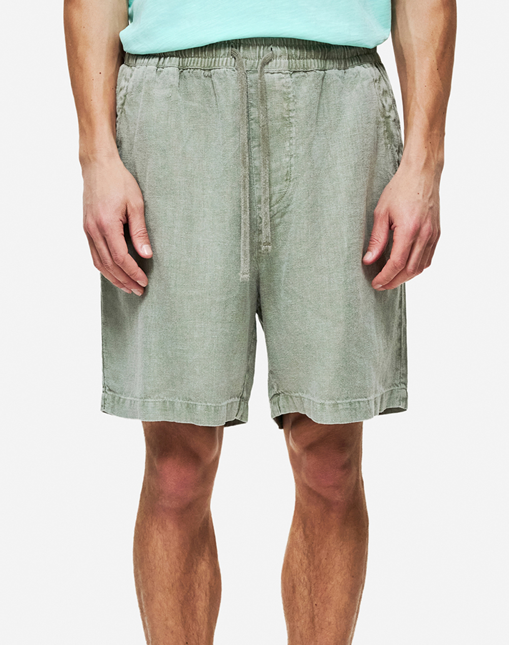 Dirty Laundry Regular Linen Bermuda Ανδρας Ρουχα Σορτς | Βερμουδες Chinos Gray Λινο Dlmb000112 Vintage Greige