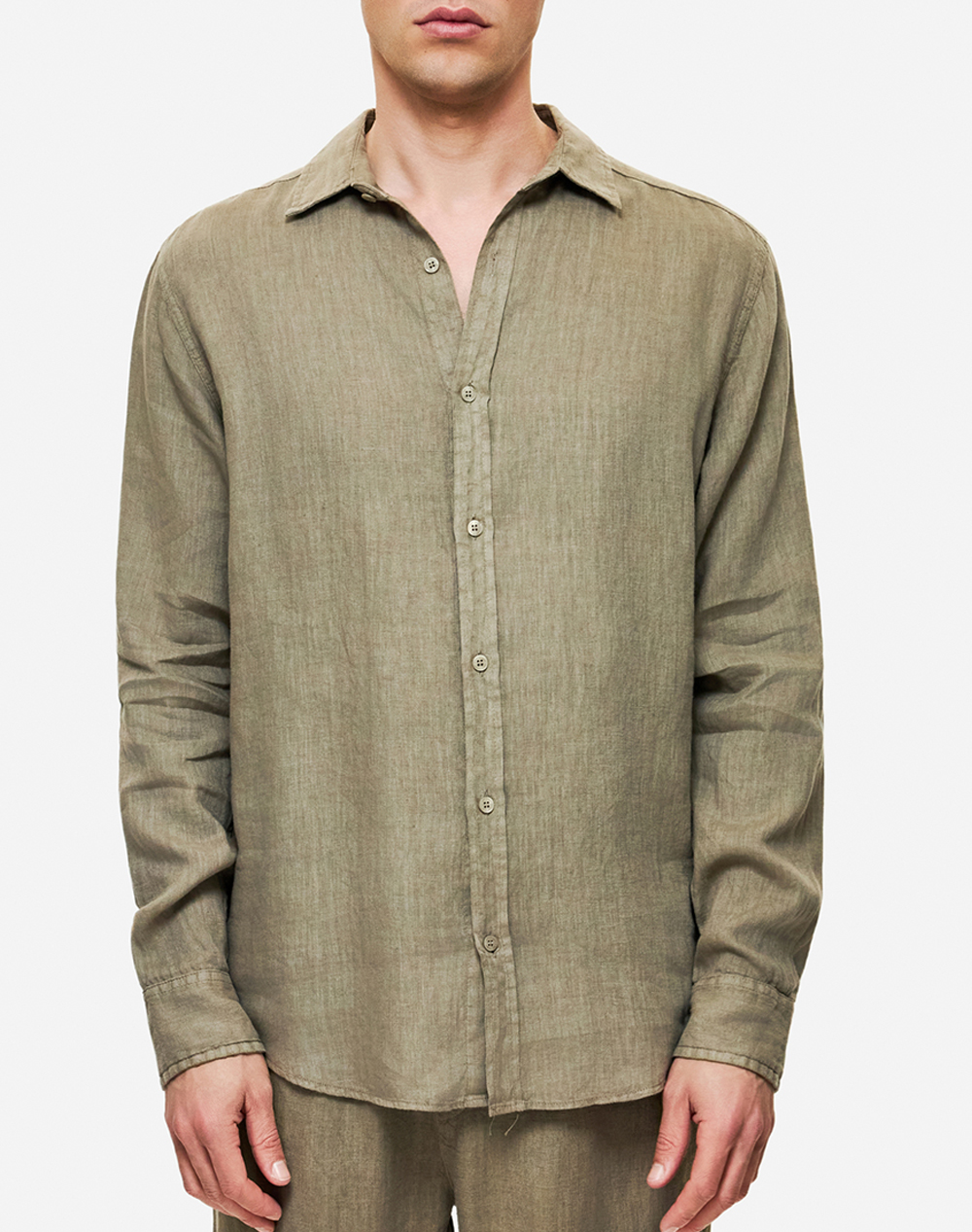 Dirty Laundry Classic Linen Shirt Ανδρας Ρουχα Πουκαμισα Khaki Λινο Dlms000134 Taupe
