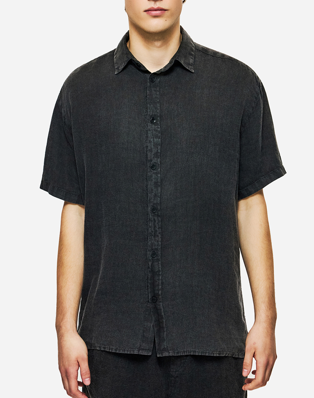 Dirty Laundry Shortsleeve Linen Shirt Ανδρας Ρουχα Πουκαμισα Jetblack Λινο Dlms000153 Vintage Black
