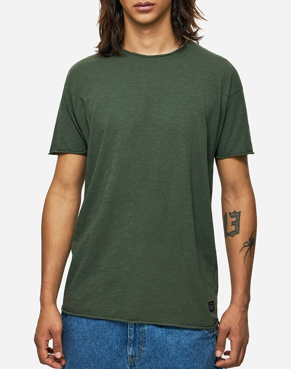 Dirty Laundry Relaxed Sleeves T Shirt Ανδρας Ρουχα Μπλουζες T Shirt Khaki Βαμβακι Dlmt000637 Khaki
