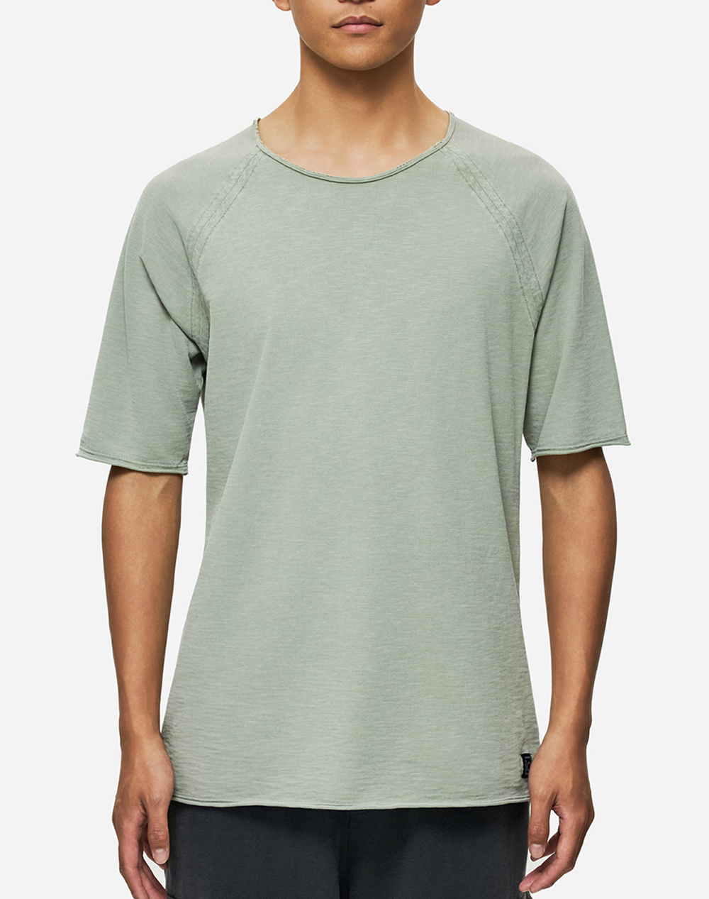 Dirty Laundry The Raglan Slub T Shirt Ανδρας Ρουχα Μπλουζες T Shirt Gray Βαμβακι Dlmt000643 Vintage Greige