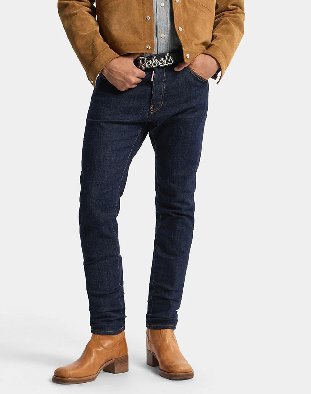 Dsquared2 Παντελονι 5Τσεπο Ανδρας Ρουχα Παντελονια Jeans Denimblue Βαμβακιμε Ελασταν S74Lb1893S30664 470