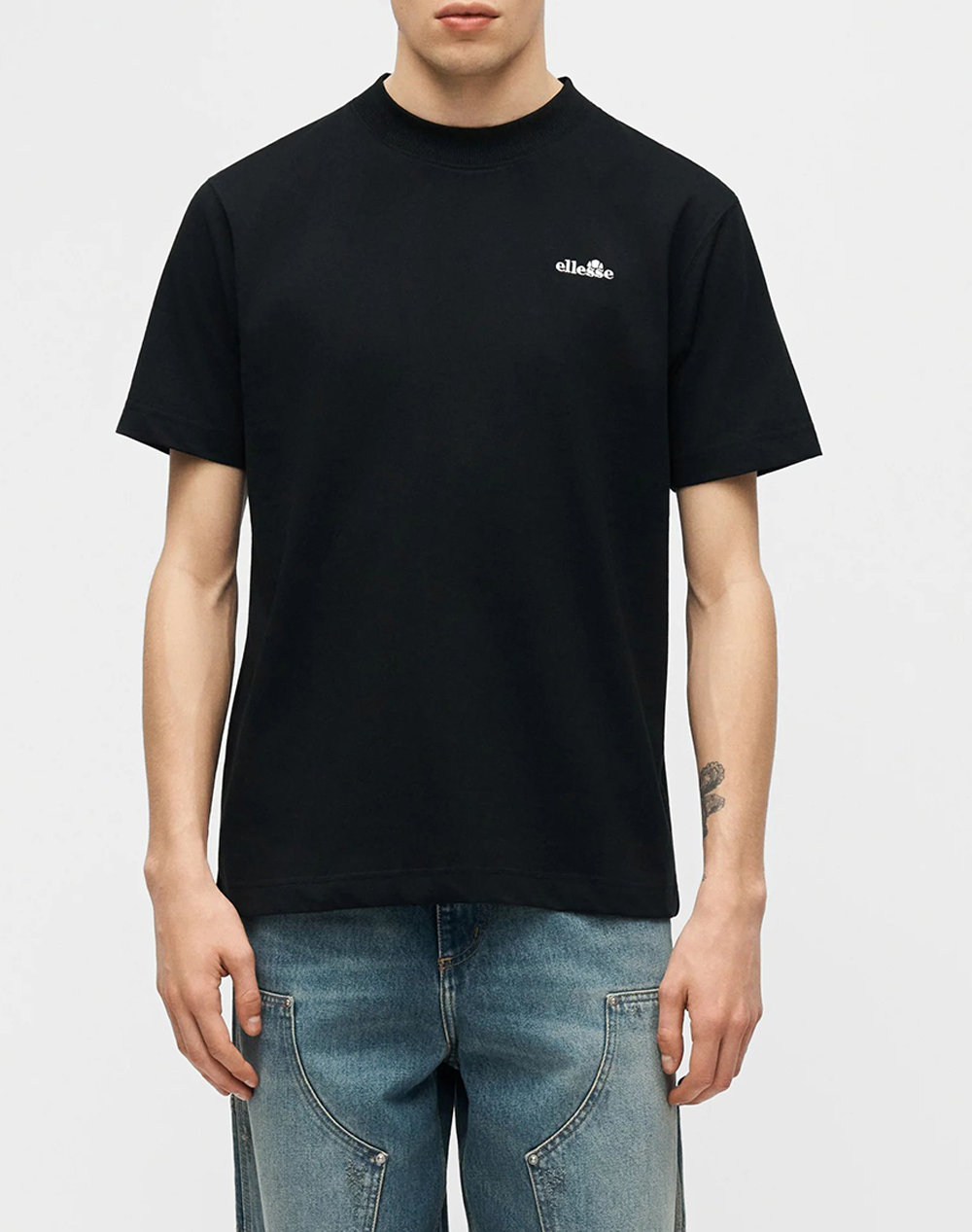 Ellesse Heritage Essentials Acciano T Shirt Μπλουζα Ανδρικο Ανδρας Ρουχα Μπλουζες T Shirt Black Βαμβακι Shd24371 011