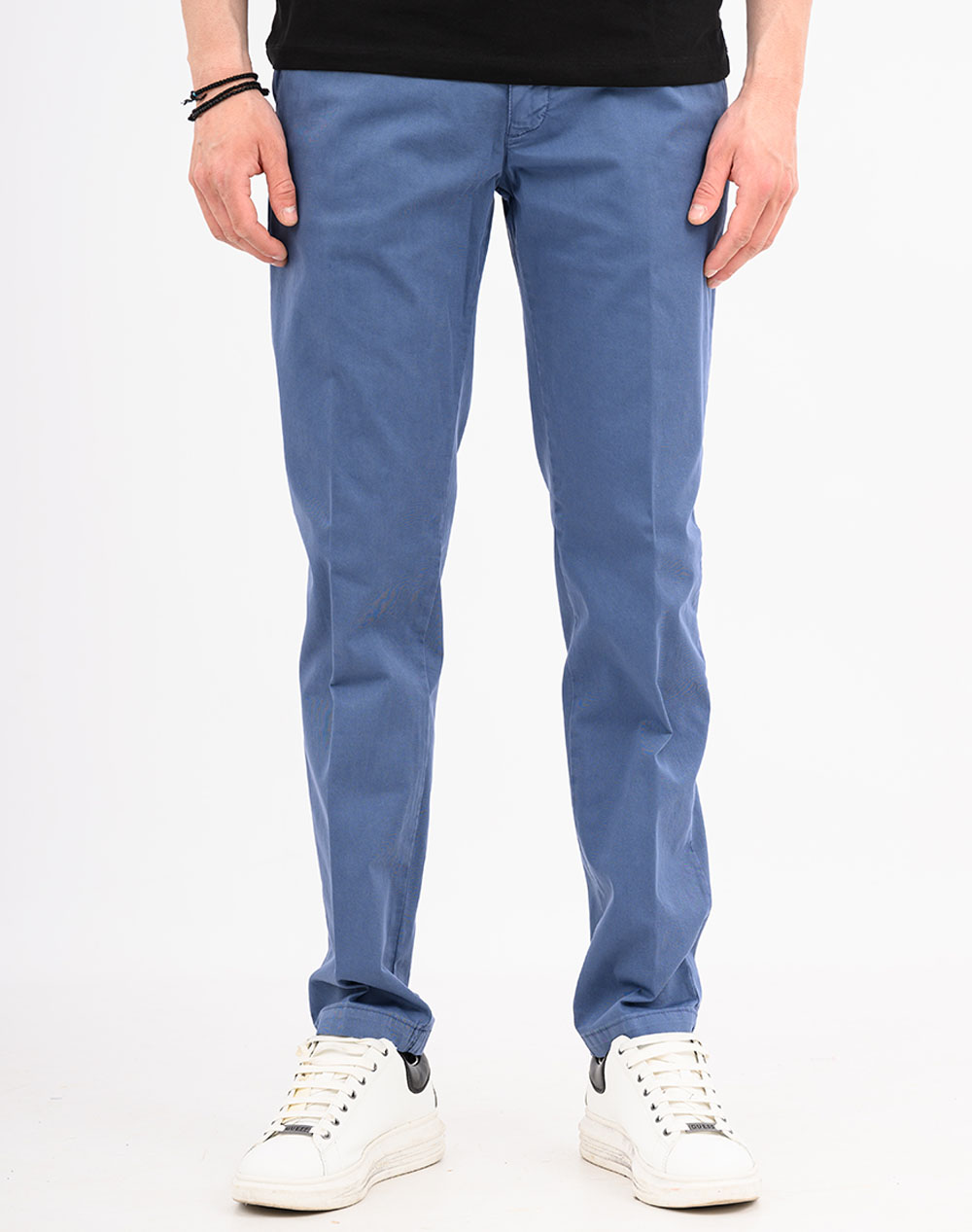 Four Ten Chino Παντελονι Ανδρας Ρουχα Παντελονια Chinos Blue Βαμβακιμε Ελασταν T910100003 061
