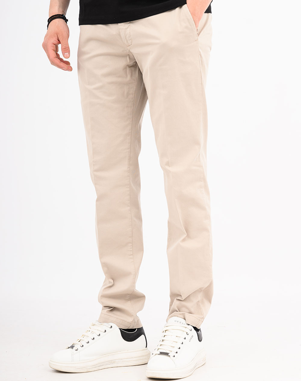 Four Ten Chino Παντελονι Ανδρας Ρουχα Παντελονια Chinos Ecru Βαμβακιμε Ελασταν T910100003 023
