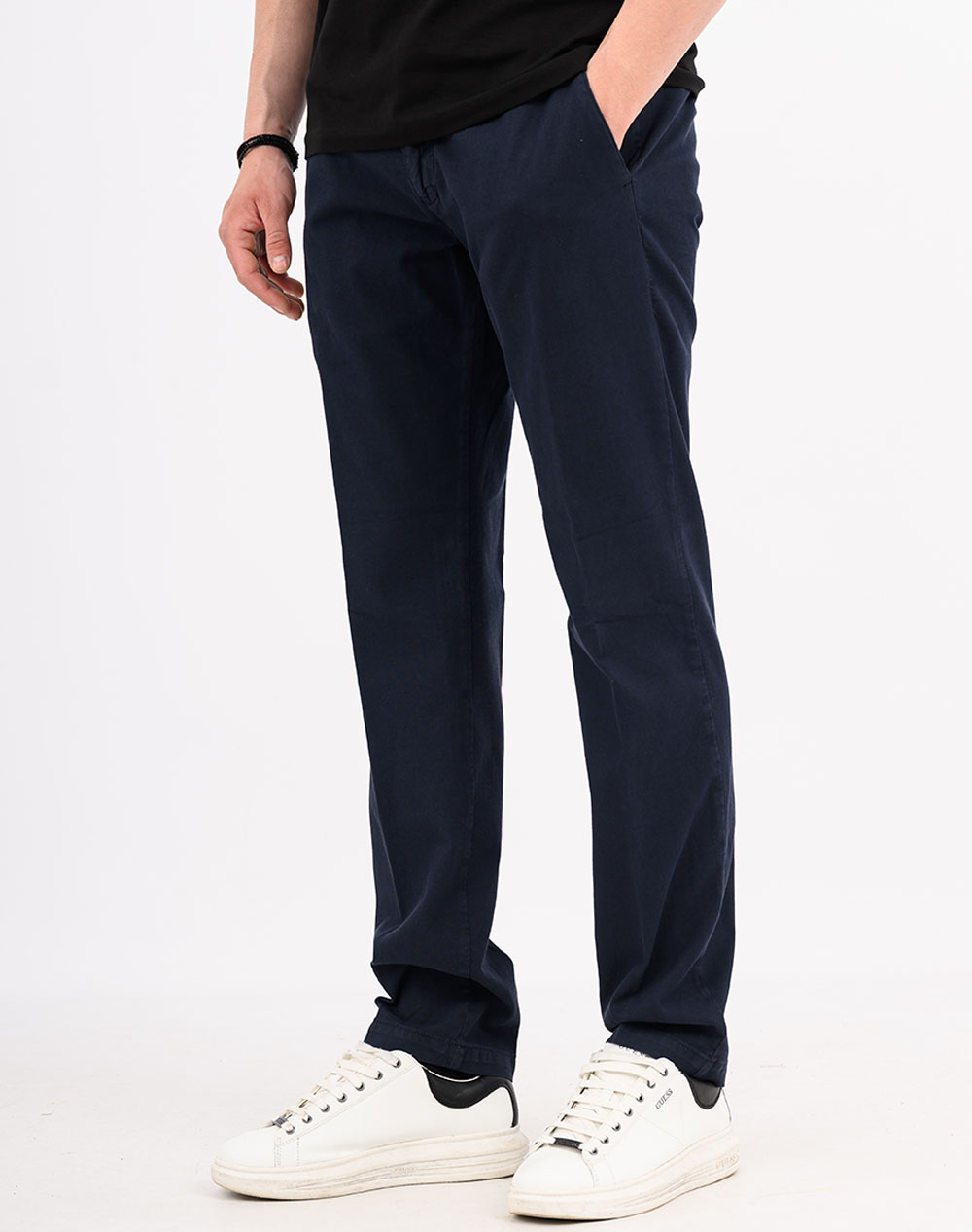 Four Ten Παντελονι Chino Ανδρας Ρουχα Παντελονια Chinos Darkblue Βαμβακιμε Ελασταν T910100030 11