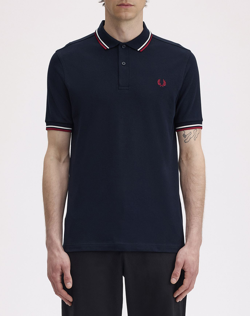 Fred Perry Μπλουζες Fred Perry Ανδρας Ρουχα Μπλουζες Polo Navyblue Βαμβακι M3600 T55