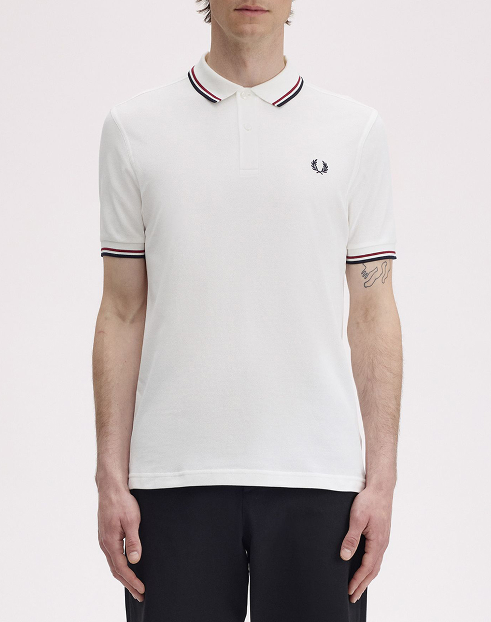 Fred Perry Μπλουζες Fred Perry Ανδρας Ρουχα Μπλουζες Polo Offwhite Βαμβακι M3600 T60