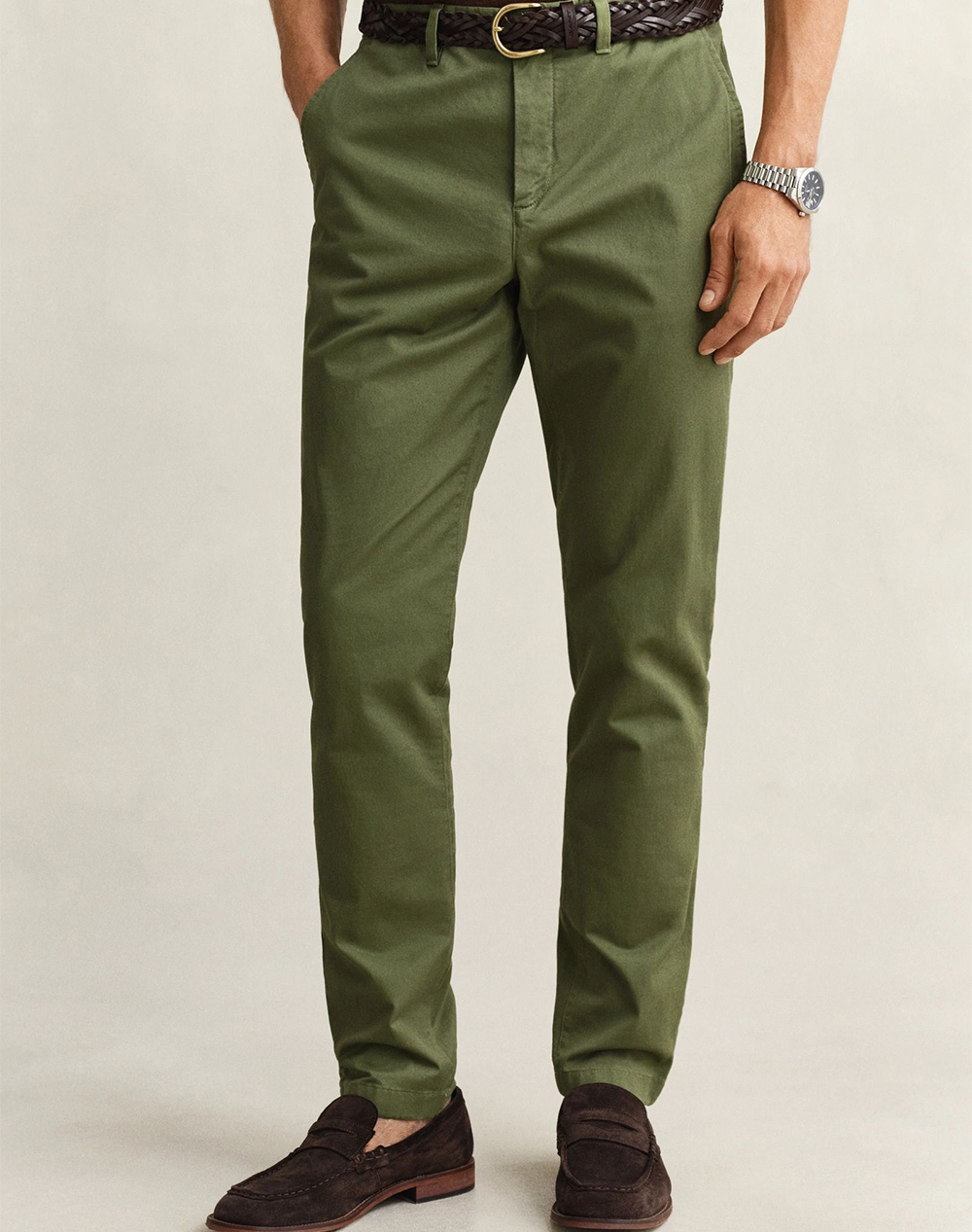 Gant Παντελονι Slim Classic Chinos Ανδρας Ρουχα Παντελονια Chinos Darkgreen Βαμβακι,Με Ελασταν 3G1501000 34 379 - Koolfly