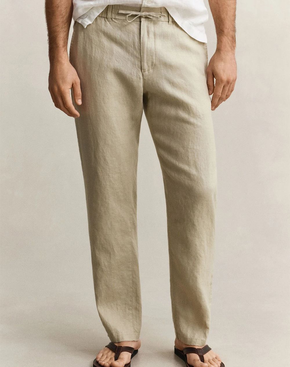 Gant Παντελονι Reg Linen Ds Pants Reg Linen Ds Pants Ανδρας Ρουχα Παντελονια Chinos Sandybrown Λινο 3G1504040 200