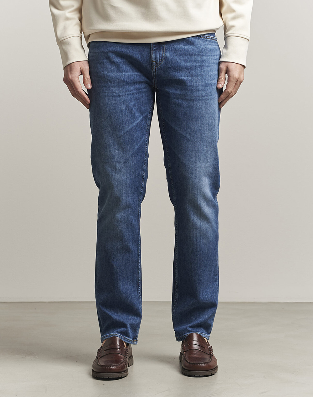 Gant Παντελονι Reg Gant Jeans Ανδρας Ρουχα Παντελονια Jeans Denimblue Βαμβακιμε Ελαστανσυνθετικο 3G1000011 34 972