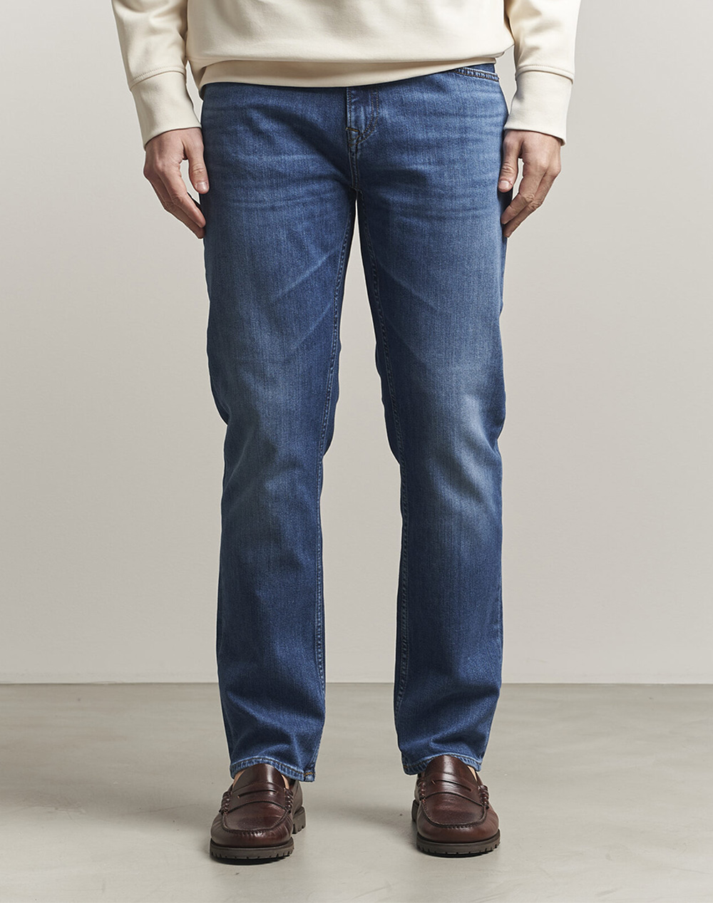 Gant Παντελονι Reg Gant Jeans Ανδρας Ρουχα Παντελονια Jeans Denimblue Βαμβακι,Με Ελασταν,Συνθετικο 3G1000011 36 972 - Koolfly