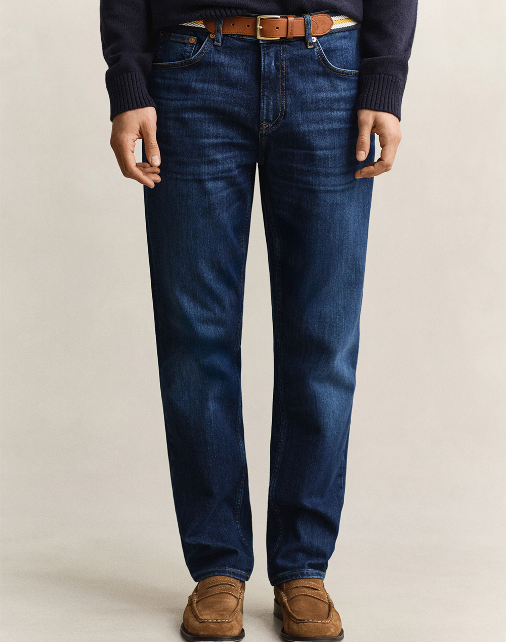 Gant Παντελονι Reg Gant Jeans Ανδρας Ρουχα Παντελονια Jeans Denimdarkblue Βαμβακιμε Ελαστανσυνθετικο 3G1000011 36 971