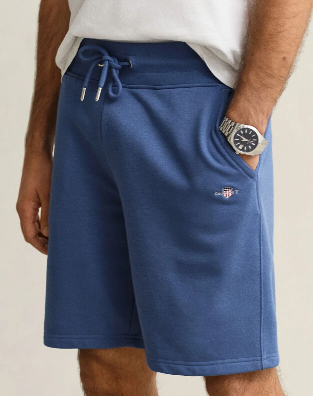 Gant Σορτς Reg Shield Sweat Shorts Ανδρας Αθλητικα Κατω Ενδυση Σορτς / Βερμουδα Blue Βαμβακι,Συνθετικο 3G2009027 442 - Koolfly