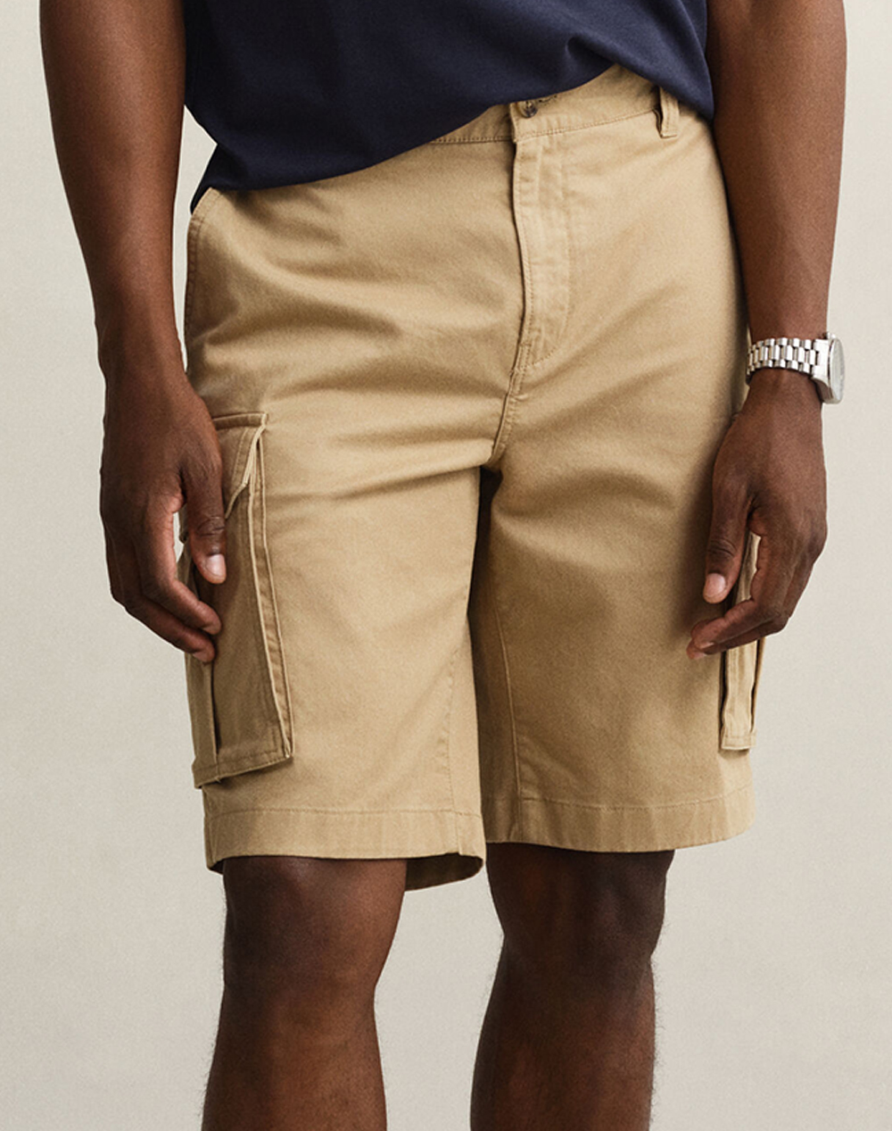 Gant Σορτς Reg Classic Cargo Shorts Ανδρας Ρουχα Σορτς | Βερμουδες Cargo Biege Βαμβακιμε Ελασταν 3G205630 248