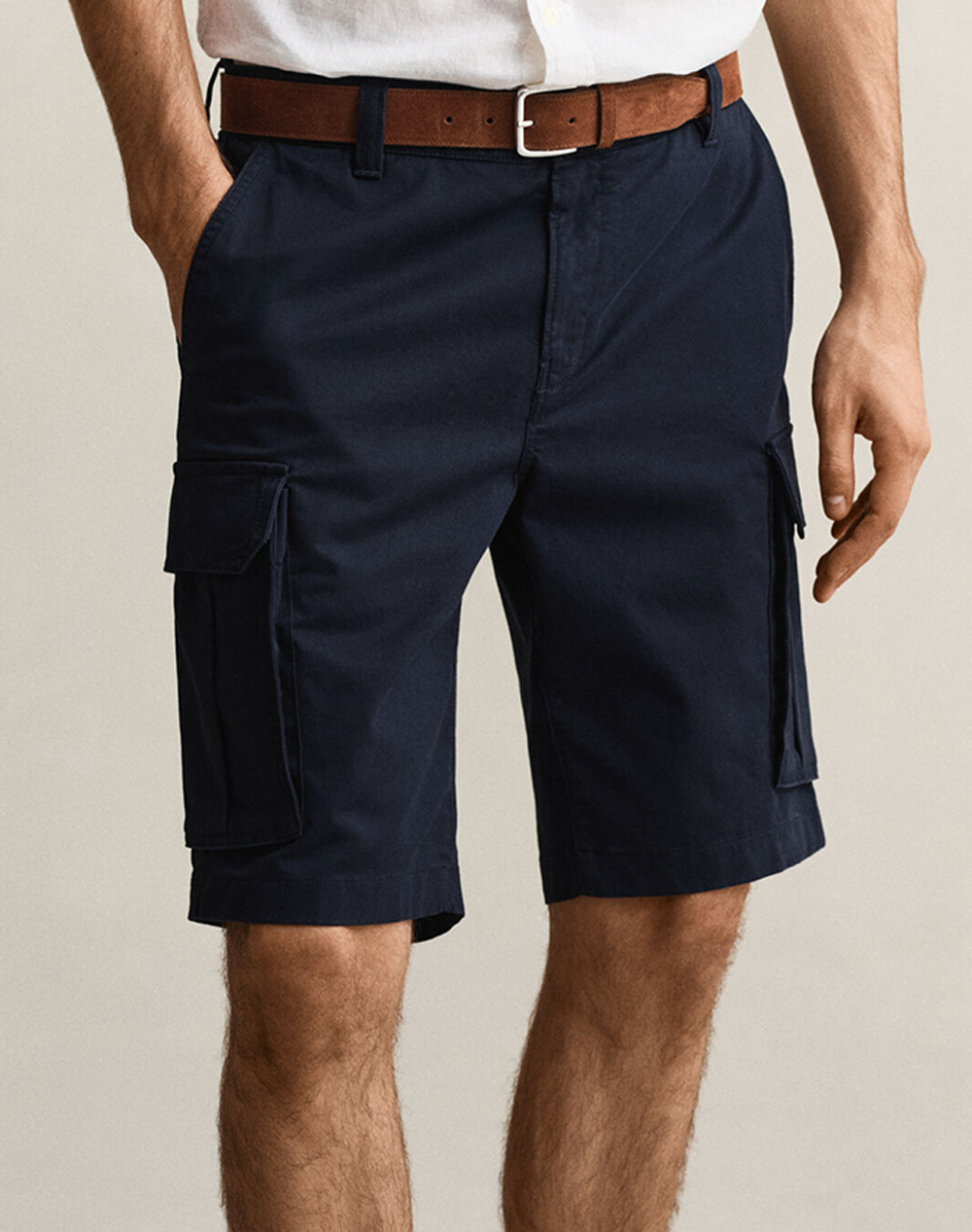 Gant Σορτς Reg Classic Cargo Shorts Ανδρας Ρουχα Σορτς | Βερμουδες Cargo Darkblue Βαμβακι,Με Ελασταν 3G205630 433 - Koolfly
