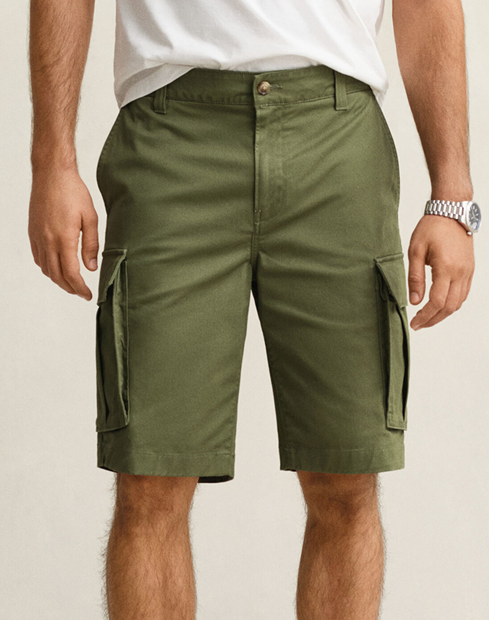 Gant Σορτς Reg Classic Cargo Shorts Ανδρας Ρουχα Σορτς | Βερμουδες Cargo Darkgreen Βαμβακι,Με Ελασταν 3G205630 379 - Koolfly