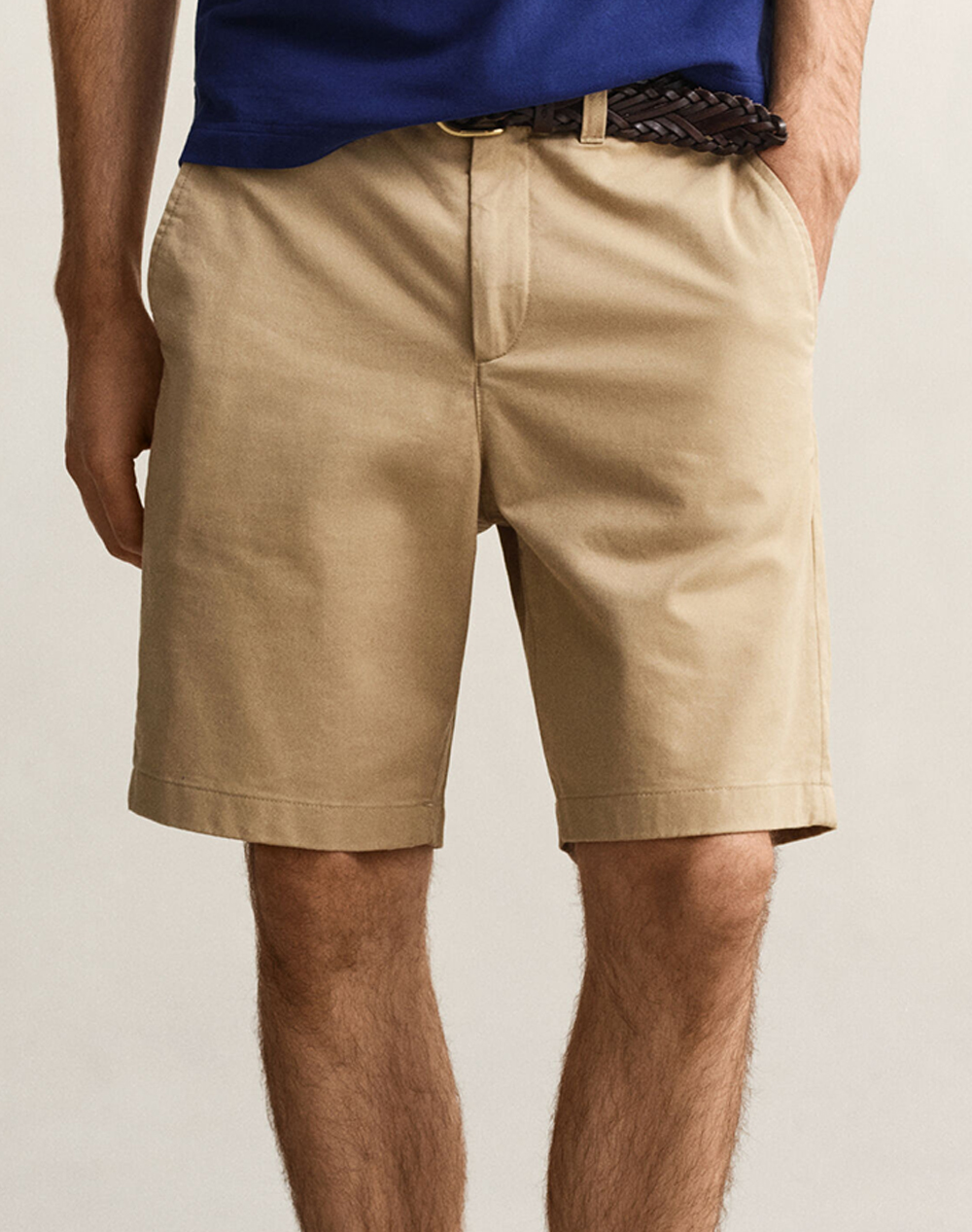 Gant Σορτς Reg Classic Chino Shorts Ανδρας Ρουχα Σορτς | Βερμουδες Chinos Biege Βαμβακιμε Ελασταν 3G205620 248