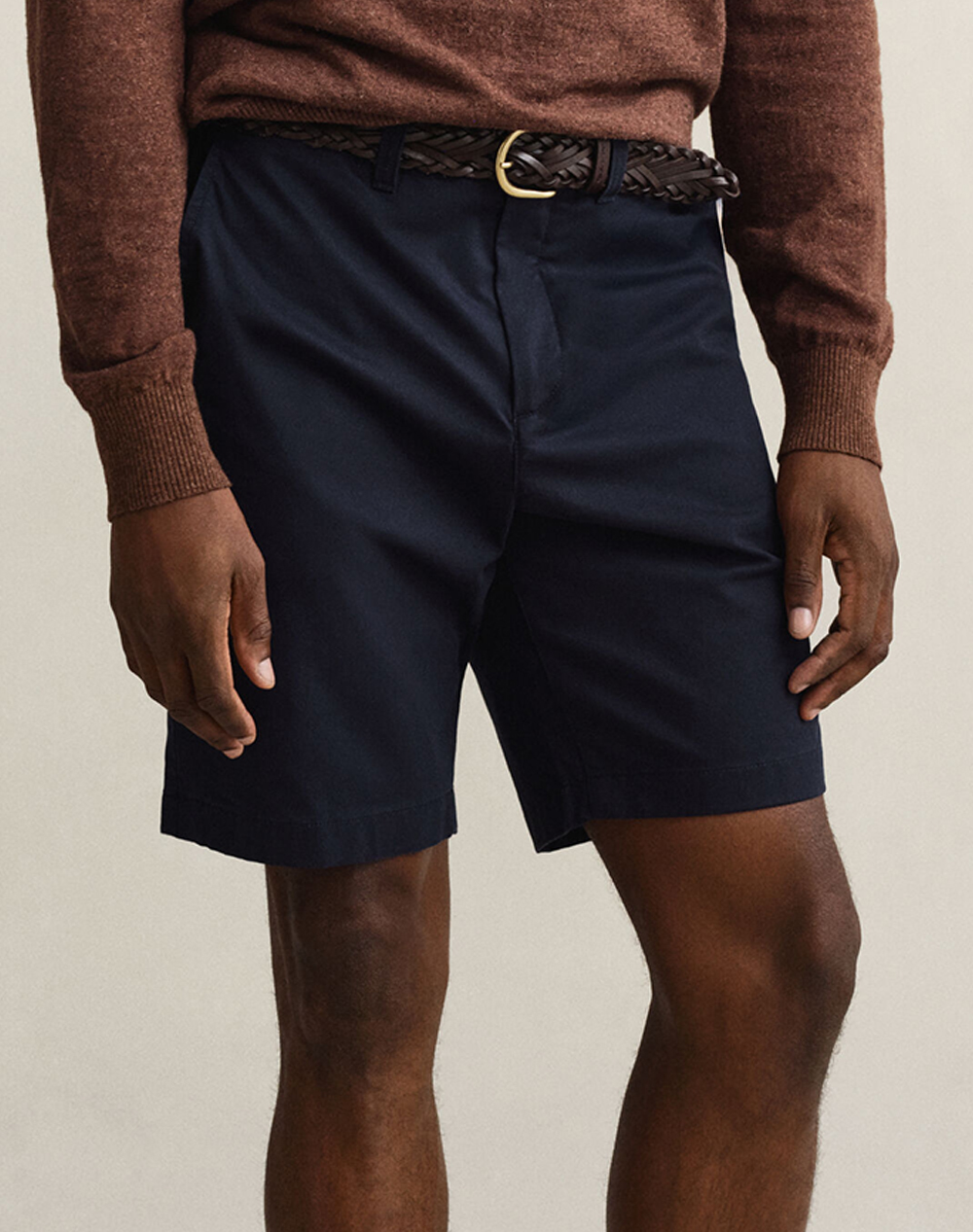 Gant Σορτς Reg Classic Chino Shorts Ανδρας Ρουχα Σορτς | Βερμουδες Chinos Darkblue Βαμβακιμε Ελασταν 3G205620 433