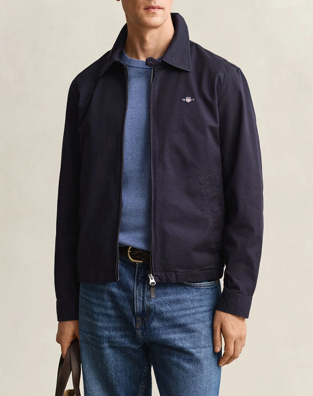 Gant Μπουφαν Cotton Windcheater Jacket Ανδρας Ρουχα Πανωφορια Μπουφαν Darkblue Βαμβακι 3G7006602 433 - Koolfly