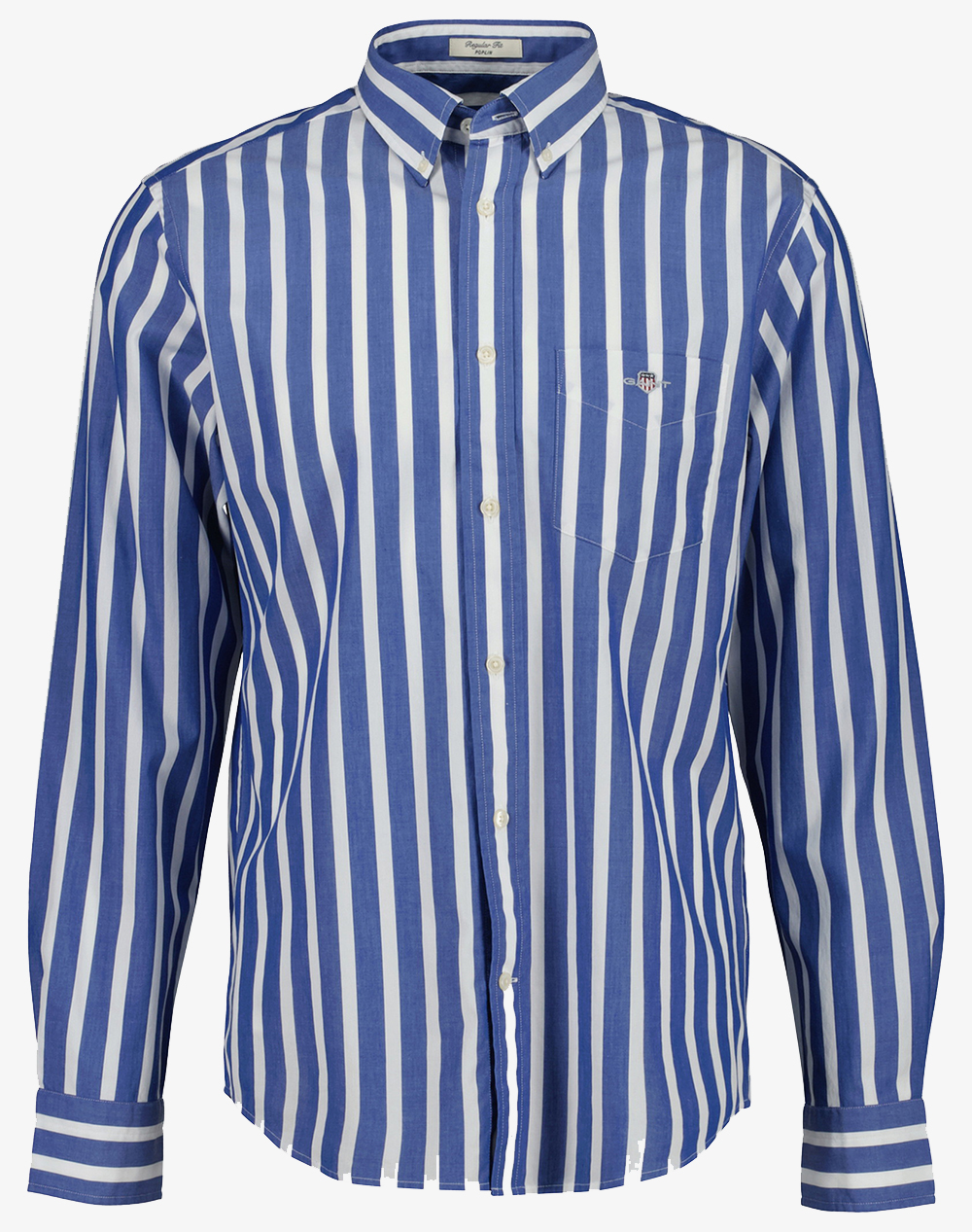 Gant Υποκαμισο Μμ Reg Classic Poplin Wide Stripe Ανδρας Ρουχα Πουκαμισα Blue Βαμβακι 3G3260012 436