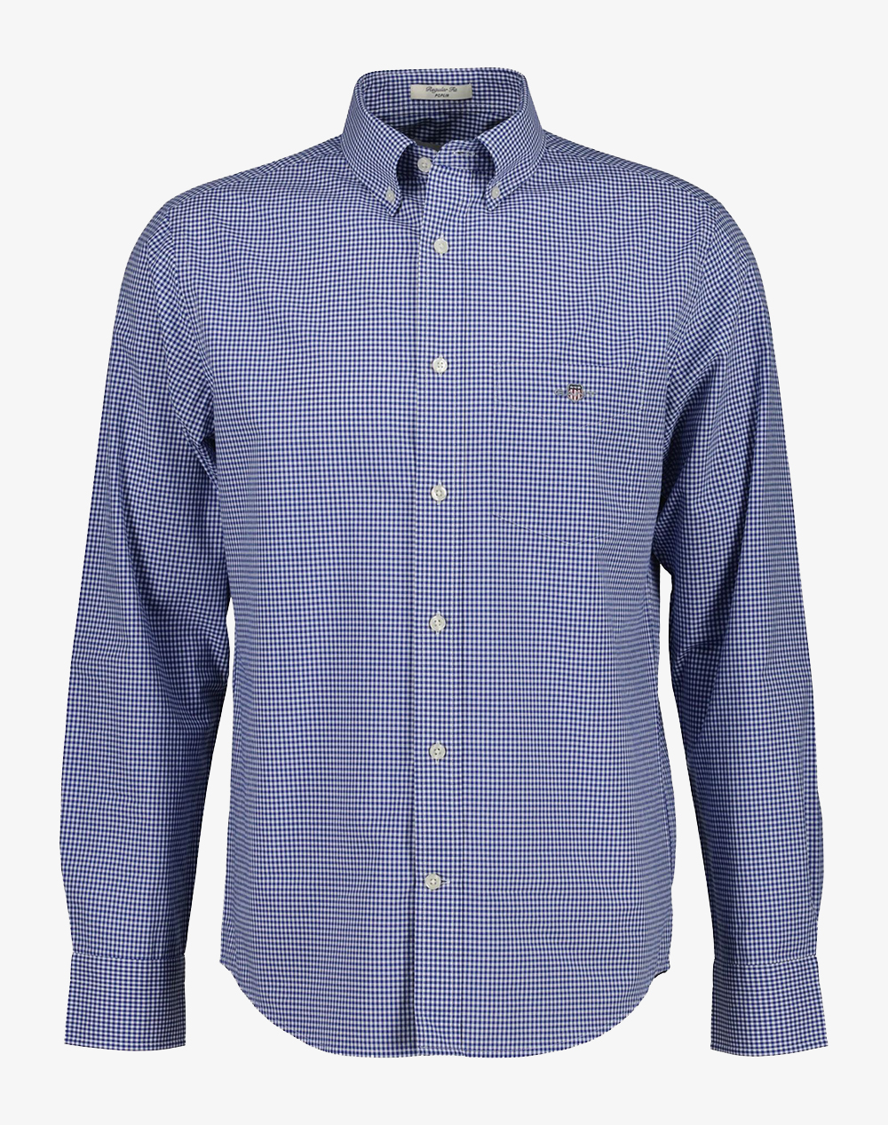 Gant Πουκαμισο Μμ Reg Classic Poplin Gingham Shirt Ανδρας Ρουχα Πουκαμισα Blue Βαμβακι 3G3000150 436